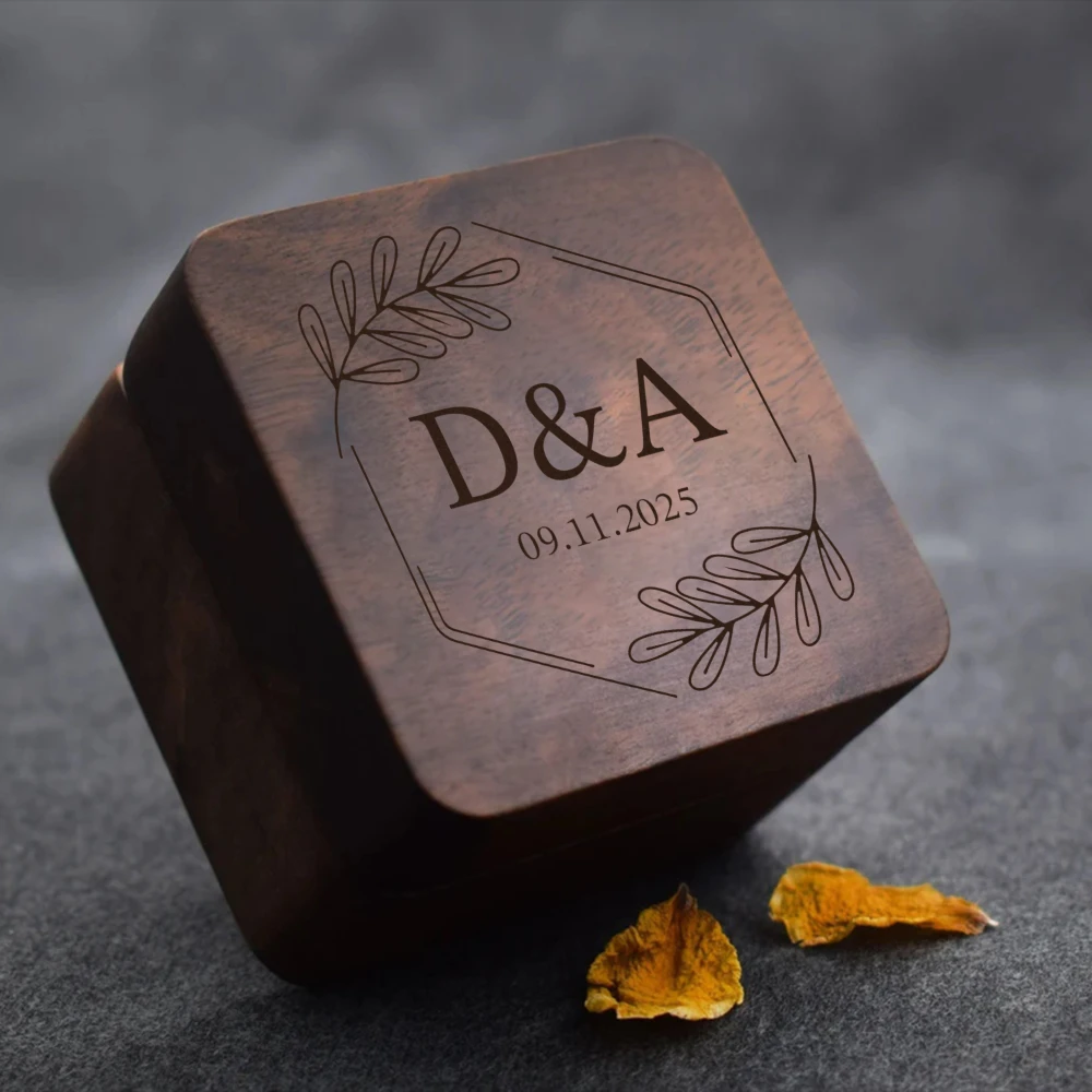 

Wood Jewelry box wedding ring box custom logo Earring Rings Box Jewelry Organizer Box Luxury jewelry gift packaging Box package