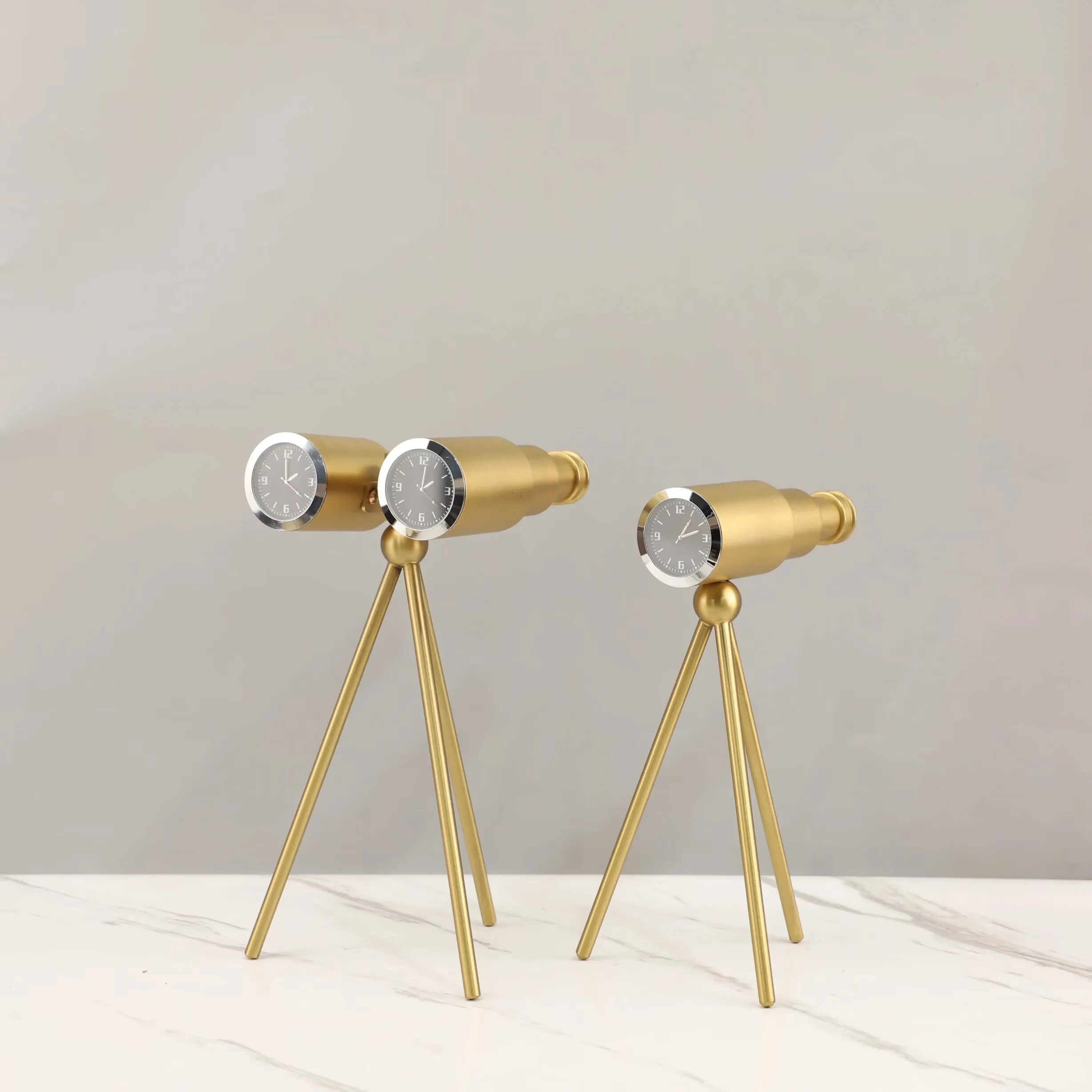 Room decor sculptures Nordic creative geometry metal telescopes desktop ornaments living room entrance decorations home decor gi