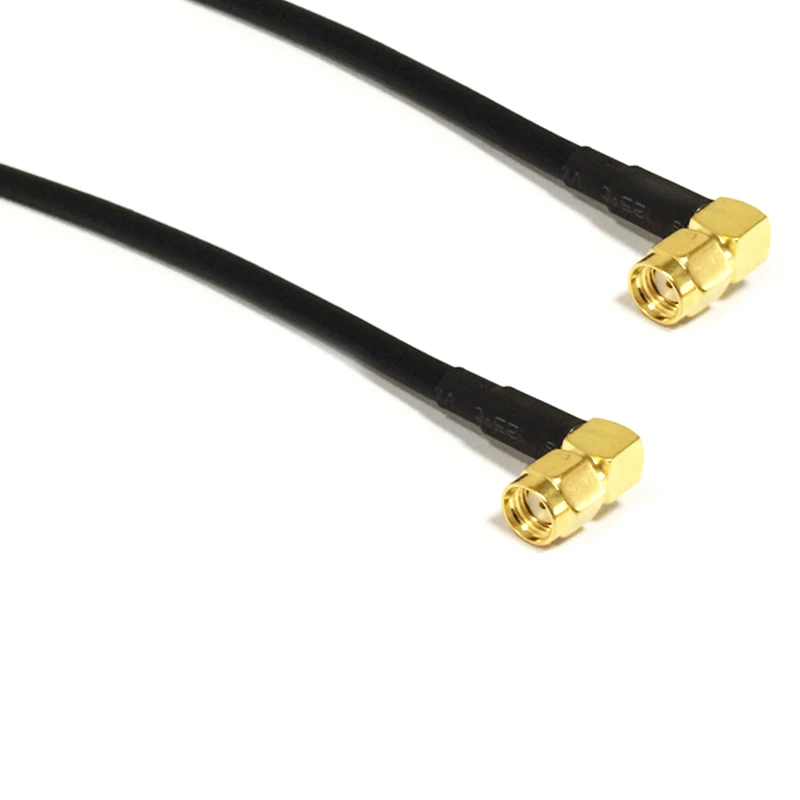 WIFI Antenna Cable RP SMA Male to Plug Reverse Right Angle Pigtail RG58 50CM Wholesale