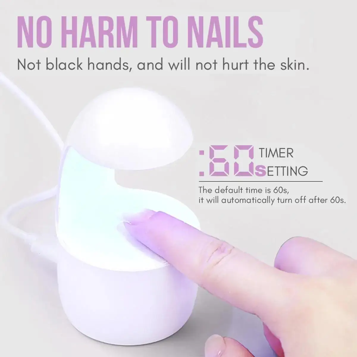 GEFENSIMini Q-shaped Nail Lamp 8w 2025 One Hand Uv Lamp-with Sensor For-nails Usb Portable Manicure Curing Nails Phototherapy Le