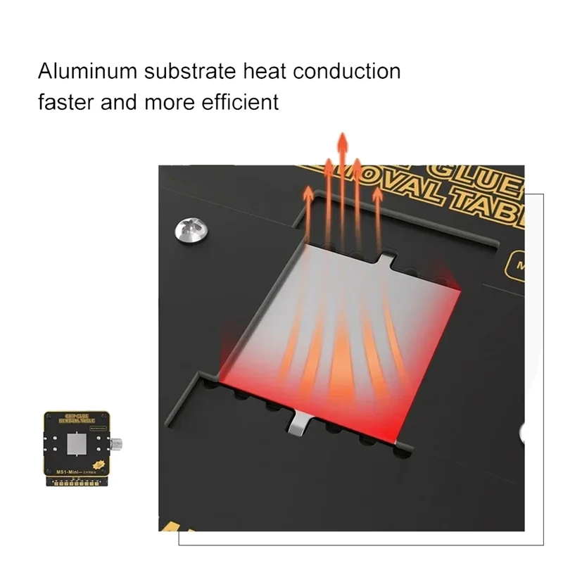 

A84E-Glue Remove Heating Table Hot Plate Soldering Preheating Rework Station MS1 Mini For Phones Chip IC Repair Tools