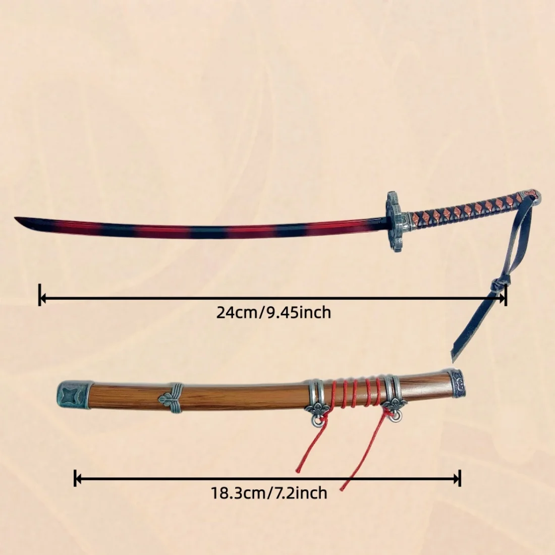 9.4 inch Sekiro Mortal Blade Metalen Katana Zwaard Japanse Katana Originele Samurai Sabel Ninja Mes Cosplay Accessoires Prop Speelgoed