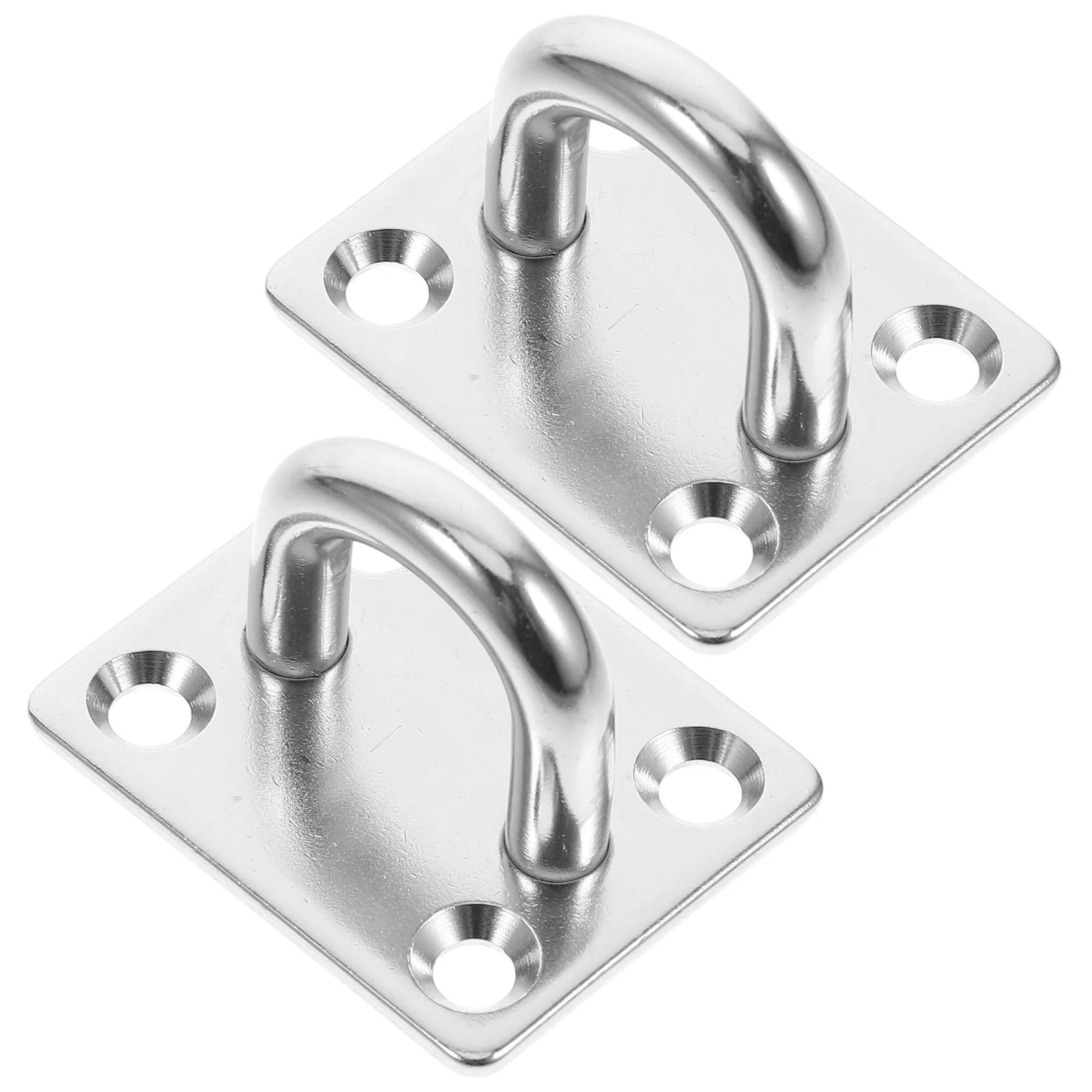 

2pcs Heavy Duty Stainless Steel Pad Eyes Plate Wall Mount for Hanging Objects Ceiling Hooks