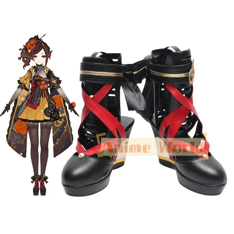 

Genshin Impact Chiori Обувь для косплея Хэллоуин Карнавальные сапоги на заказ