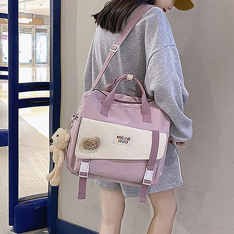 

Korean-Style INS-Girl Canvas Bag – Preppy-Style Tote Bag, Trendy Minimalist Crossbody Bag