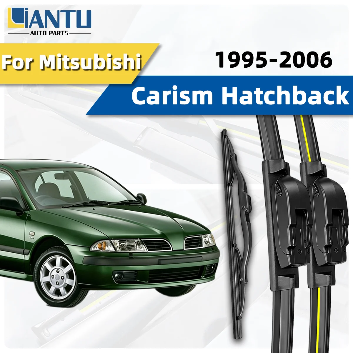 

3PCS Front And Rear Wiper Kit Fit For Mitsubishi Carism Hatchback 1995-2006 Windshield Wiper Silent Wiper Car Accessories 2005