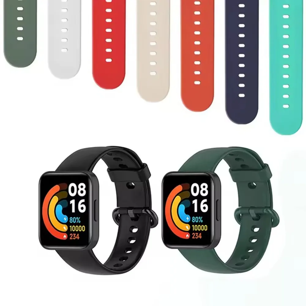 Correa de silicona suave para Xiaomi Watch 2 Lite, cómoda pulsera con hebilla de acero inoxidable para accesorios Redmi Watch 2 Lite