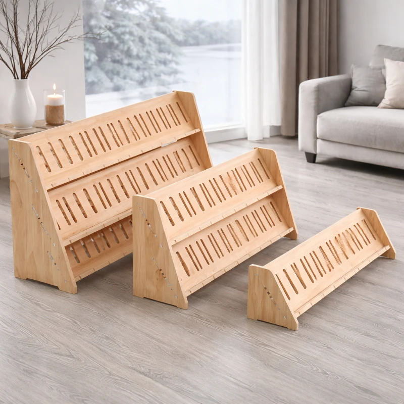 Solid Wood Multi - phone Desktop Holder Live Streaming Charging Display Rack Heat Dissipation Stand For Gaming Studio Setup