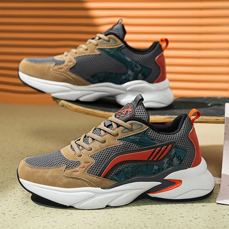 

Мужские повседневные четырехсезонные кроссовки, дышащие уличные кроссовки для бега, износостойкая удобная гоночная спортивная обувь на мягкой подошве