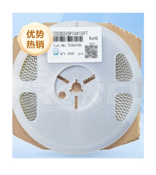 SMD Capacitor Multilayer Ceramic Capacitor 1206 X5R 107M 100uF 6.3V ± 20% Thickness 1.6