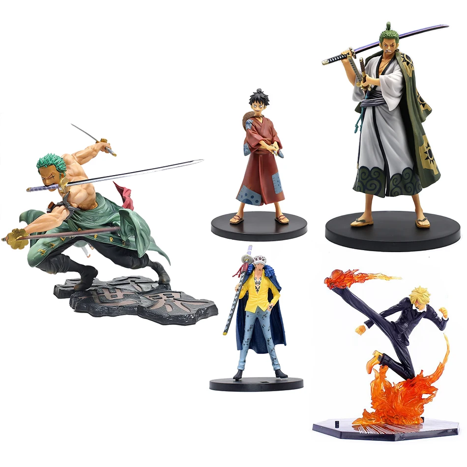 10CM One Piece Luffy Figure Roronoa Zoro Three-Blade Sa-Maximum Manga Anime Statue PVC Action Collection Model Toys For Children