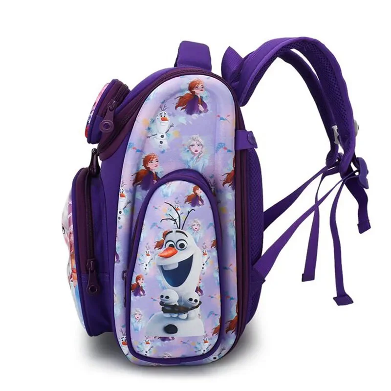 2024 New Disney Fashion Cartoon Frozen Elsa School Bag Backpack Girls Boys Kids Backpack Mochila Infantil Grades 1-5