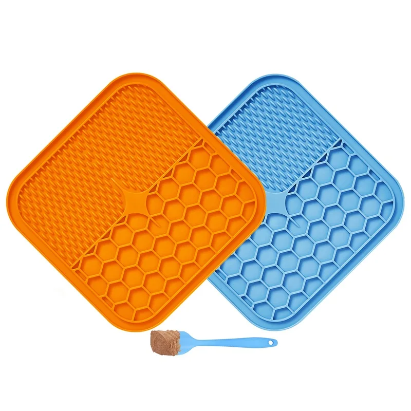 

Pet Lick Silicone Mat For Dogs Pet Slow Food Plate Dog Bathing Distraction Silicone Dog Sucker Food Training Dog Feeder Supplies