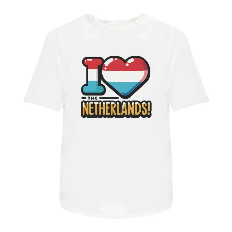 I Love Netherlands ' Cotton T Shirt Ta049764
