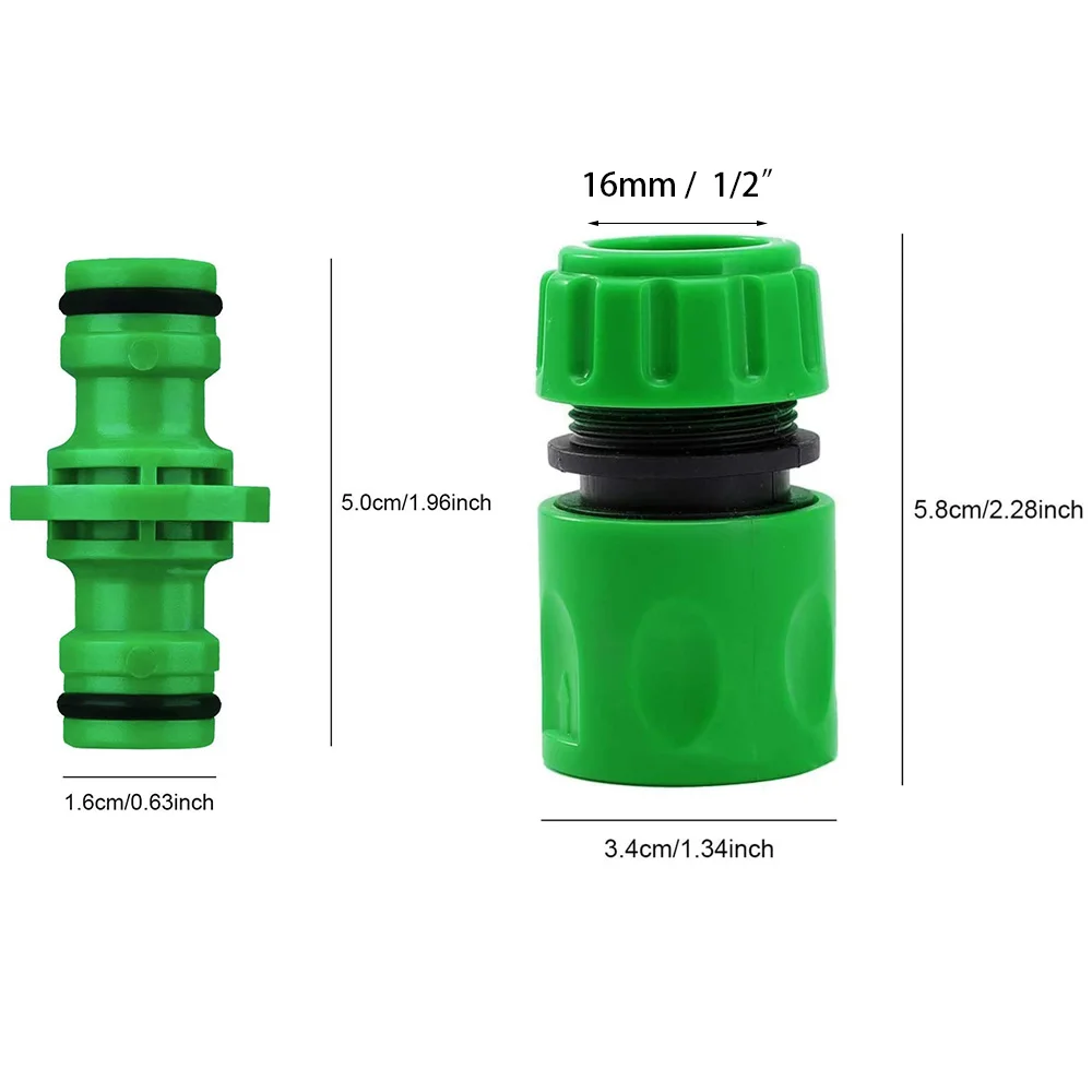 Adaptador de tubo de manguera roscada macho hembra, conector rápido para tubería de jardín, sistema de riego por goteo, filtro de agua