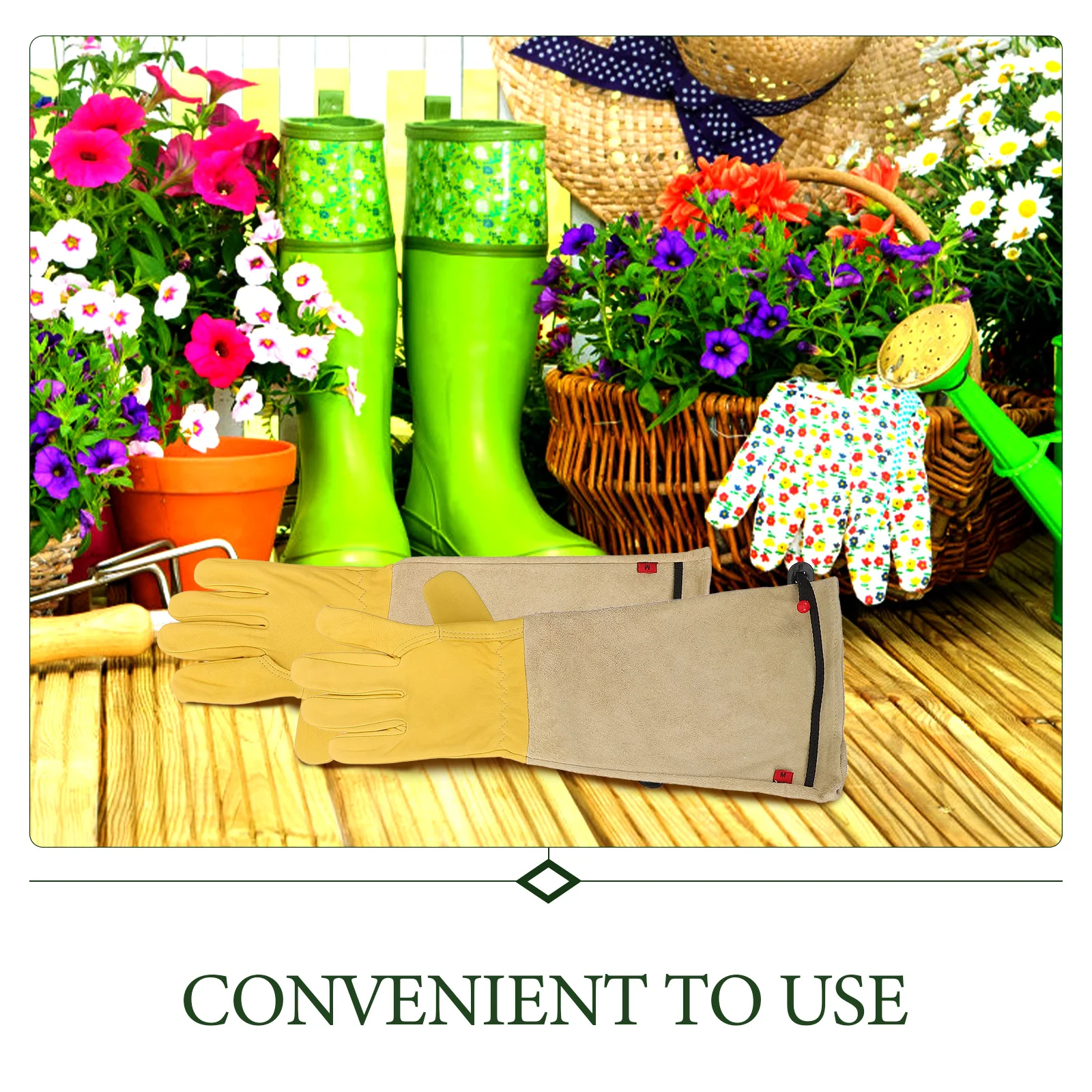 

1 Pair LIFKOME Gardening Gloves Sleeve Wear-Resistant Outdoor Weeding with Adjustable Buckle for Workers Beekeeping