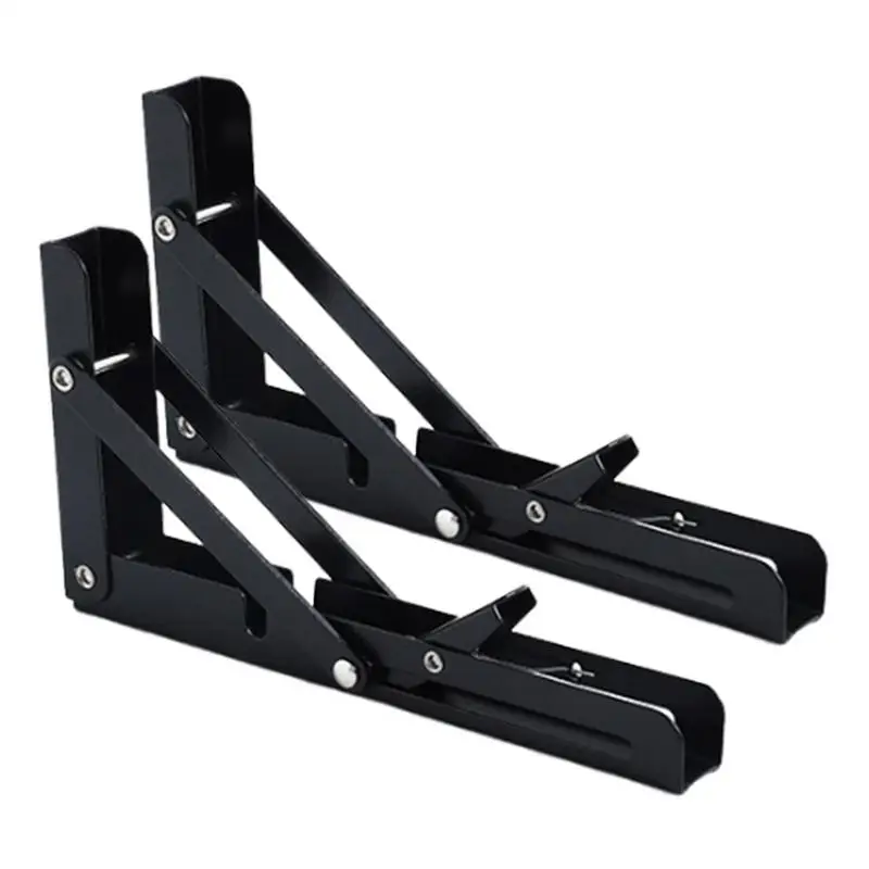 

Foldable Shelf Bracket 2X Fold Up Shelf Triangular Support Extension 8Inch Hardware Space Saving For Laundry Outdoor Room