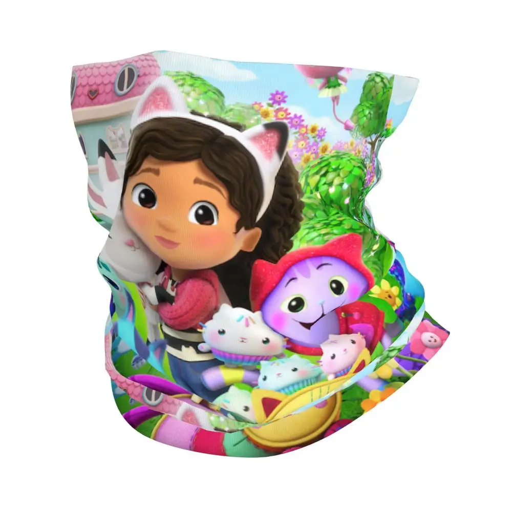 Demi-cou de course pour homme et femme, écharpe de tube de cyclisme, bandeau de sauna d'hiver, bandana pour le visage de sirène, maison de chats Gabby