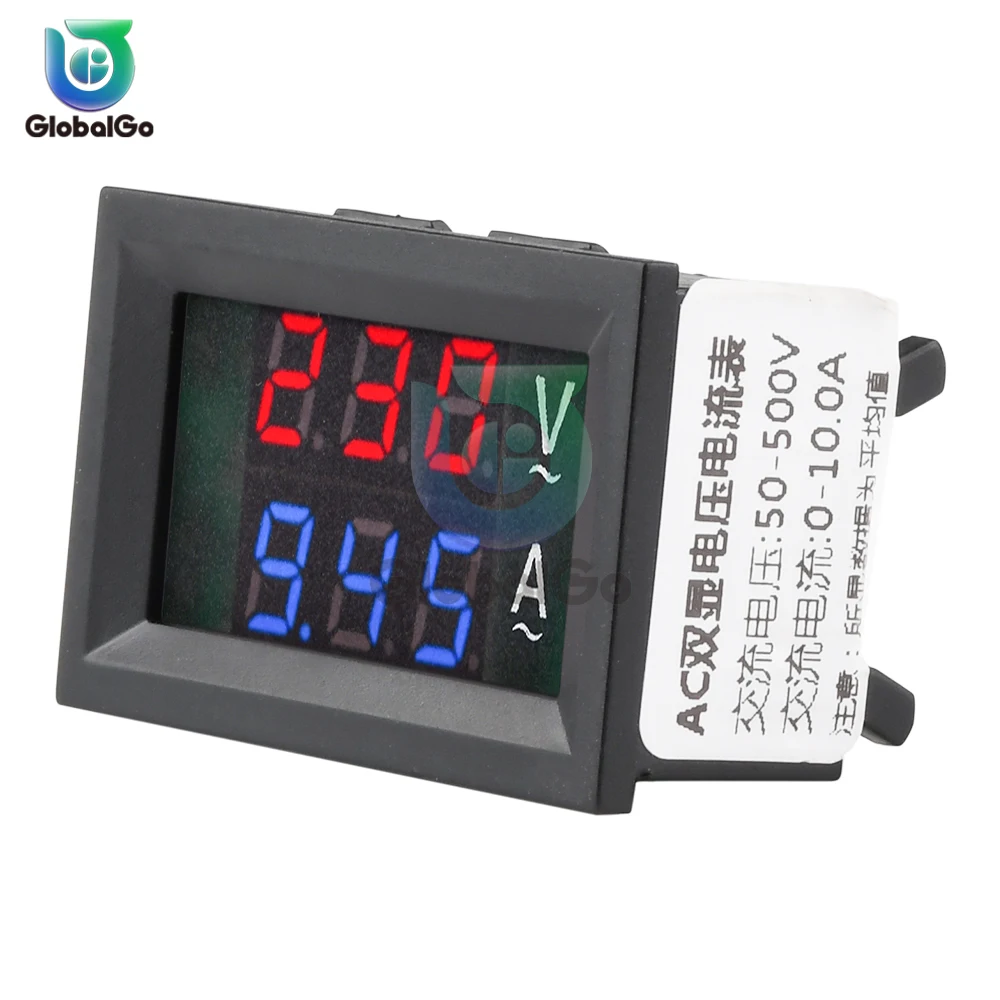 AC 50-500V Digital LCD Voltmeter Ammeter 10A 50A 100A 220V Voltage Current Meter Tester Detector Current Transformer