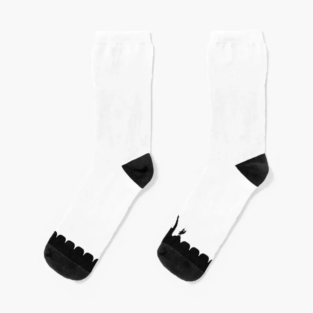 

MST3K Silhouette Socks Hiking boots hiphop gym professional running Socks Woman Men's