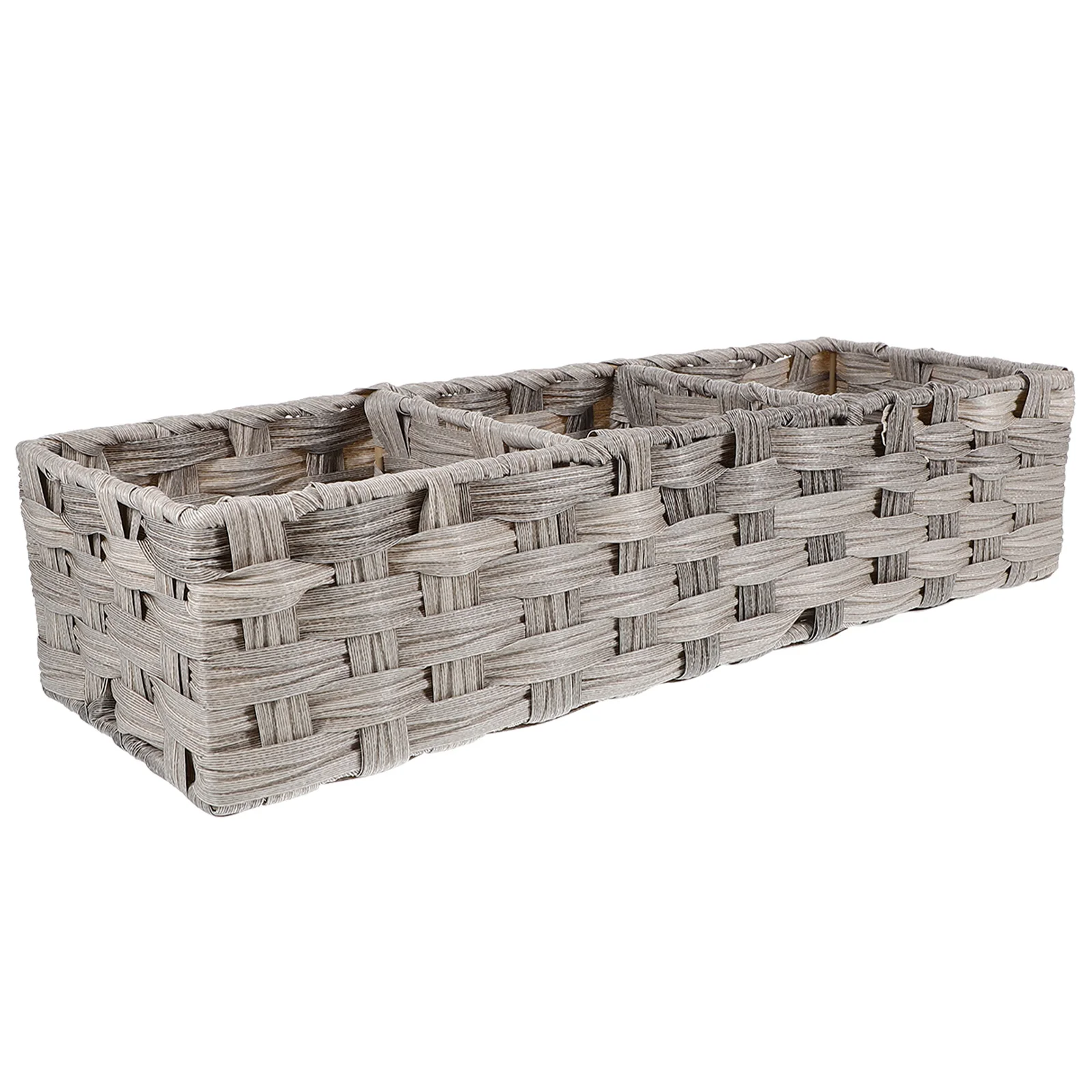 

Imitation Rattan 42x145x95cm Grey Bathroom Kitchen Desktop Organizer Home Supplies Household Storage Box Sundries HolderToilet