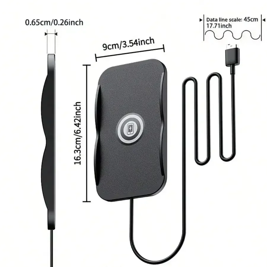 

Universal Car Wireless Charger Pad 15W Fast Charging For iPhone Qi Compatible