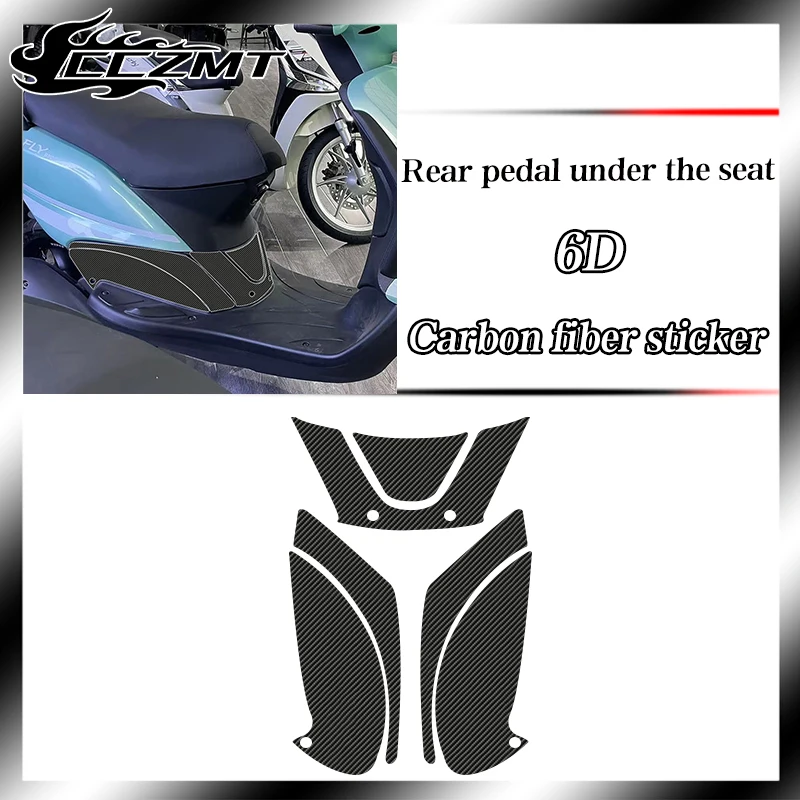 For PIAGGIO FLY150 car stickers protective films 6D carbon fiber modified anti kick and wear covers scratch stickers accessories