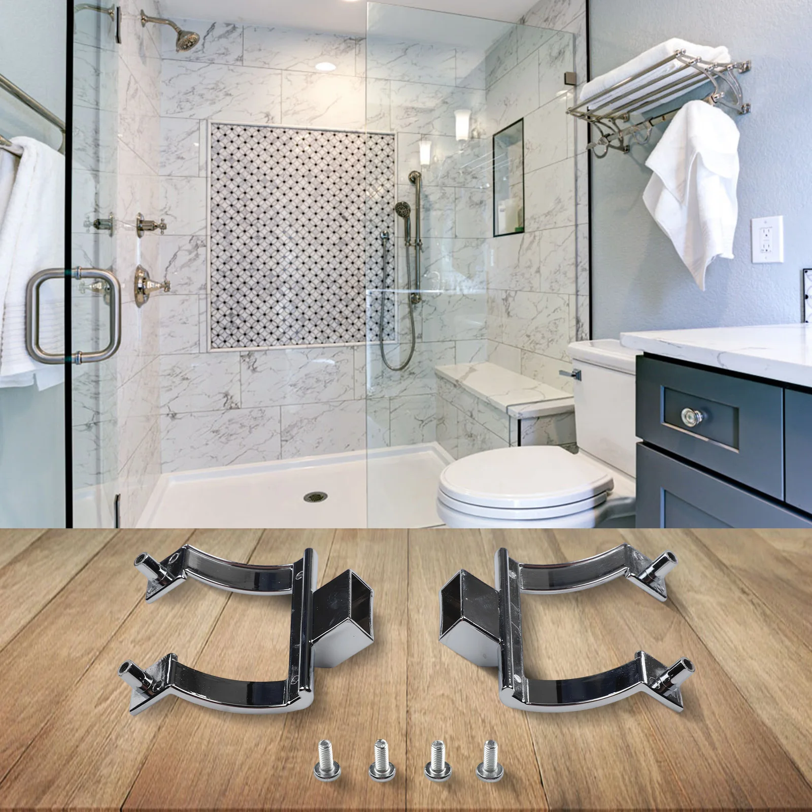 

Набор кронштейнов для душевой ручки из цинкового сплава для замены В комплект входят винты для удобной установки на различными дверях