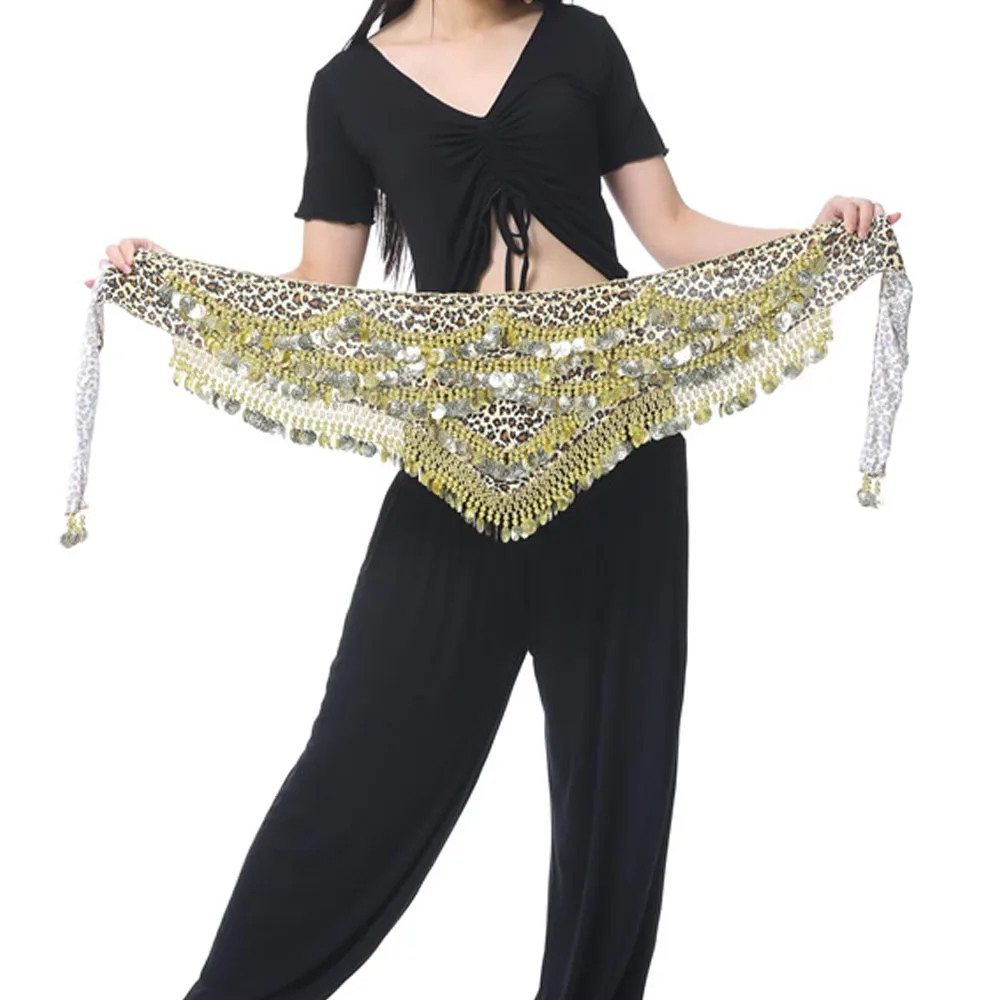 

High Quality Belly Dance Hip Scarf Wrap Belt Skirt Dancer Costumes With Coins Dancewear Waist Chain Accessories New Arrival