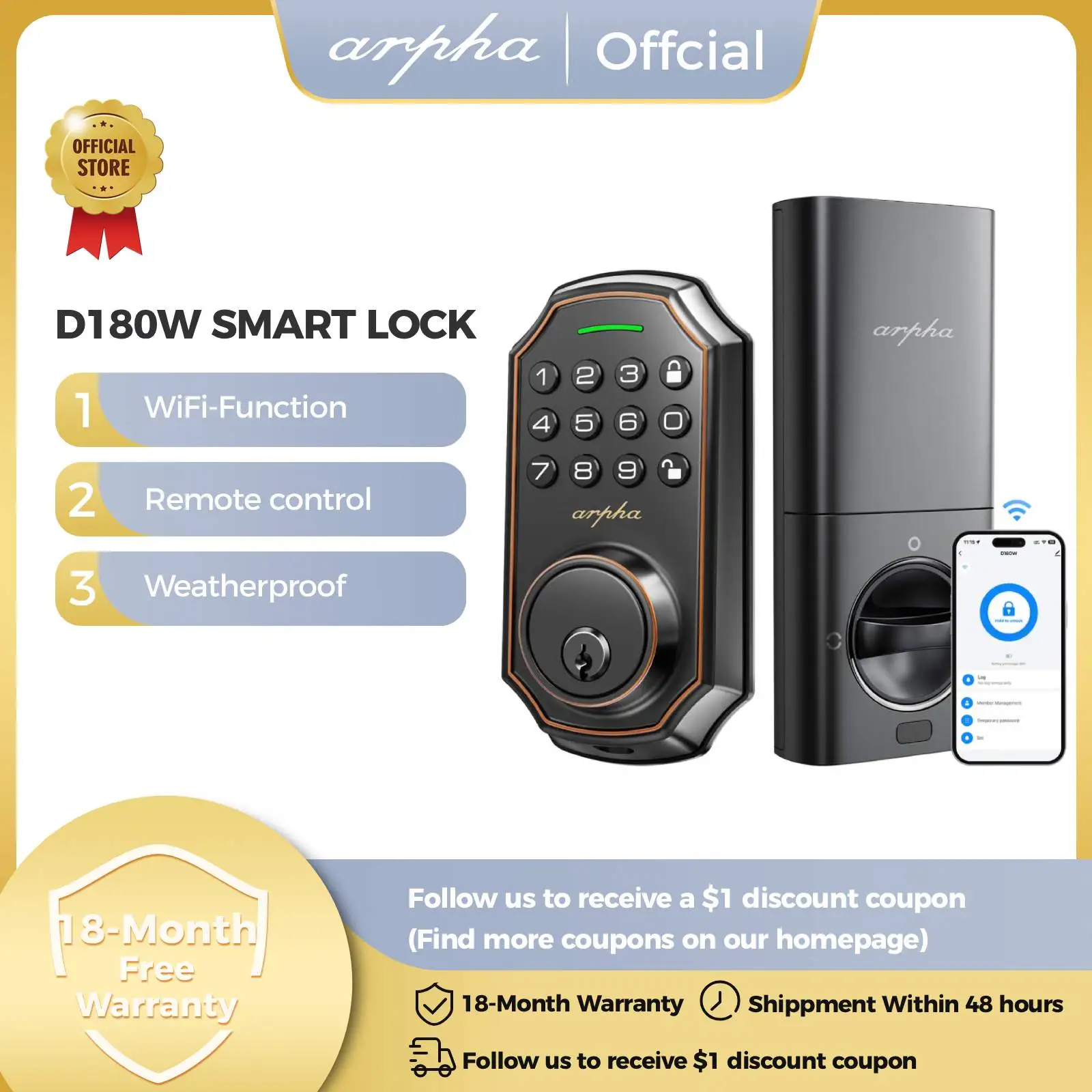 arpha-smart-lock-wifi-keyless-entry-keypad-door-lock-app-remote-control-electrionic-lock-home-security-lock-easy-install