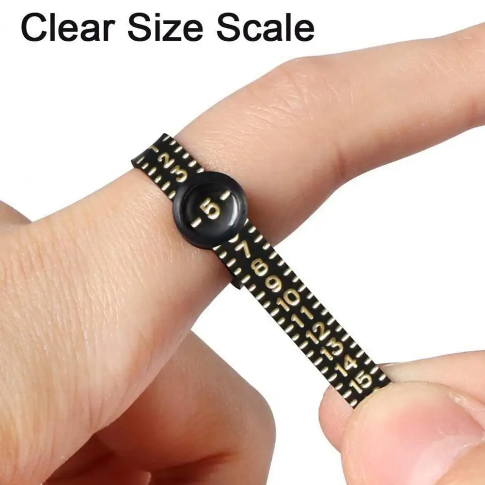 Ring Caliper Measurement Tool Ring Size Indicator Ring Sizer Measuring Tool with Magnifying Glass Accurate Us Size Identifier