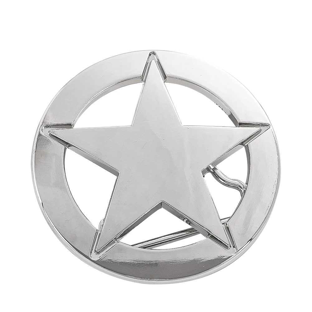 

Fashion Pentagram Alloy Belt Buckles Vintage Western Cowboy Waistband Components Metal Clasp for Men's Jeans Accessories