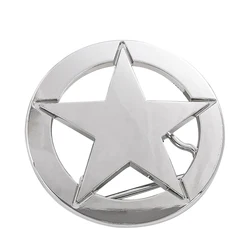Fashion Pentagram Alloy Belt Buckles Vintage Western Cowboy Waistband Components Metal Clasp for Men's Jeans Accessories