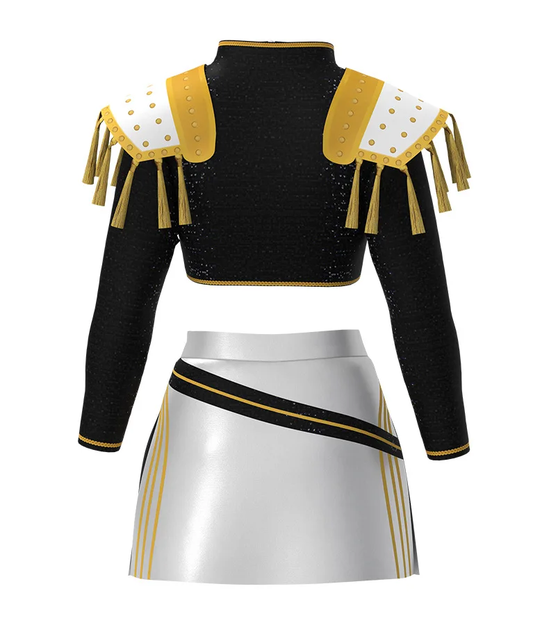 أزياء الفتيات رومي زوي ميرا التأثيرية KPop شيطان الصيادين التأثيرية للأطفال بدلة ذهبية سوداء للهالوين هنتركس لعب الأدوار #2