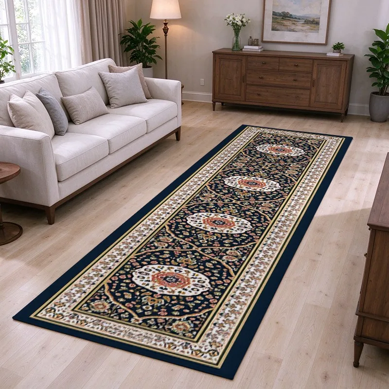 1 Piece Woven Ornate Traditional Persian Runner Carpet, Soft Comfortable, All Seasons, lightweight Easy Care, Home & Room Decor, Hallway, Entryway, Living Room, Bedroom, Autumn, Winter