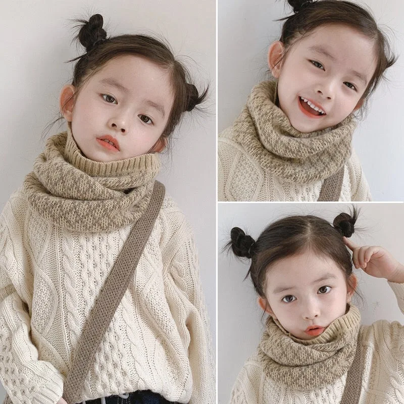 Cute Winter Children Warmer Neck Scarf For Kids Boys Girls Neckerchief Baby Plaid Scarf Soft Neck Collar Children´s Scarves New