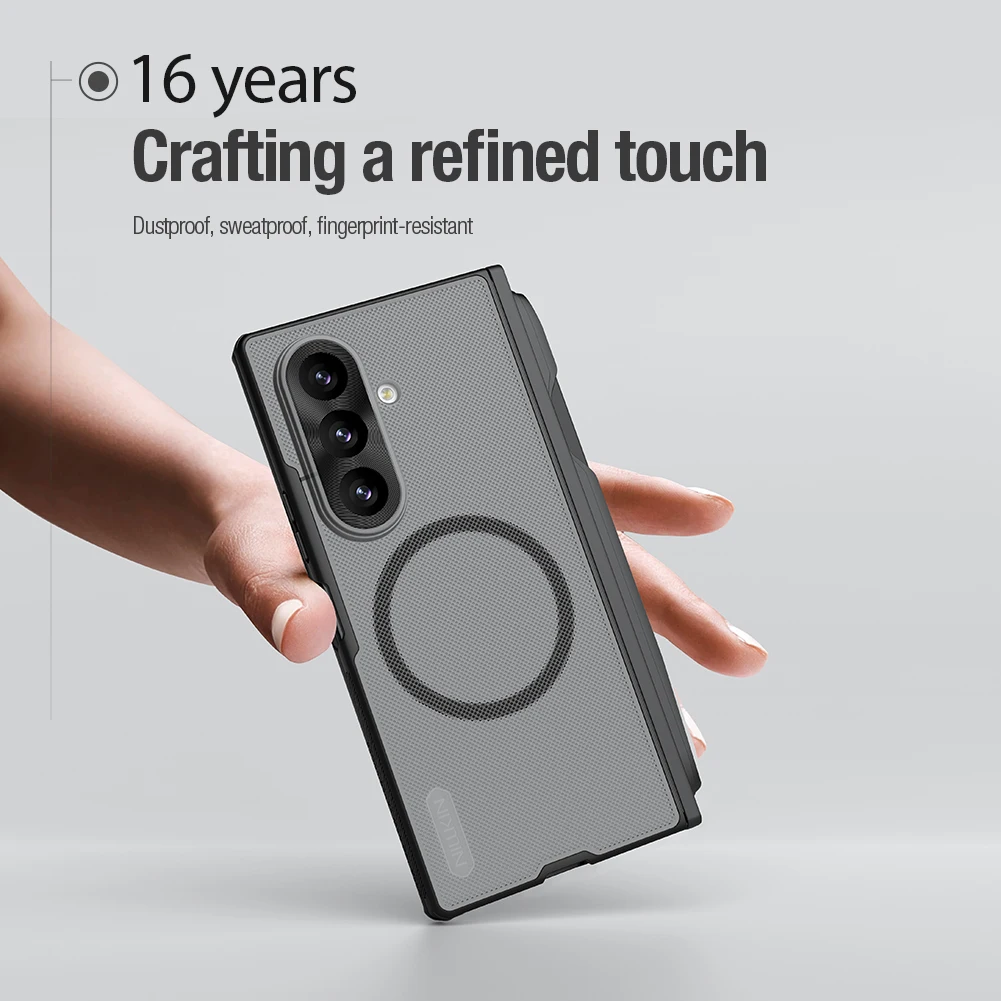 Für Samsung Galaxy Z Fold 8 Ultra Hülle NILLKIN Passgenaue Hülle Magnetische Super Frosted Shield Matte PC-Abdeckung mit Stiftschlitz – Detail 7