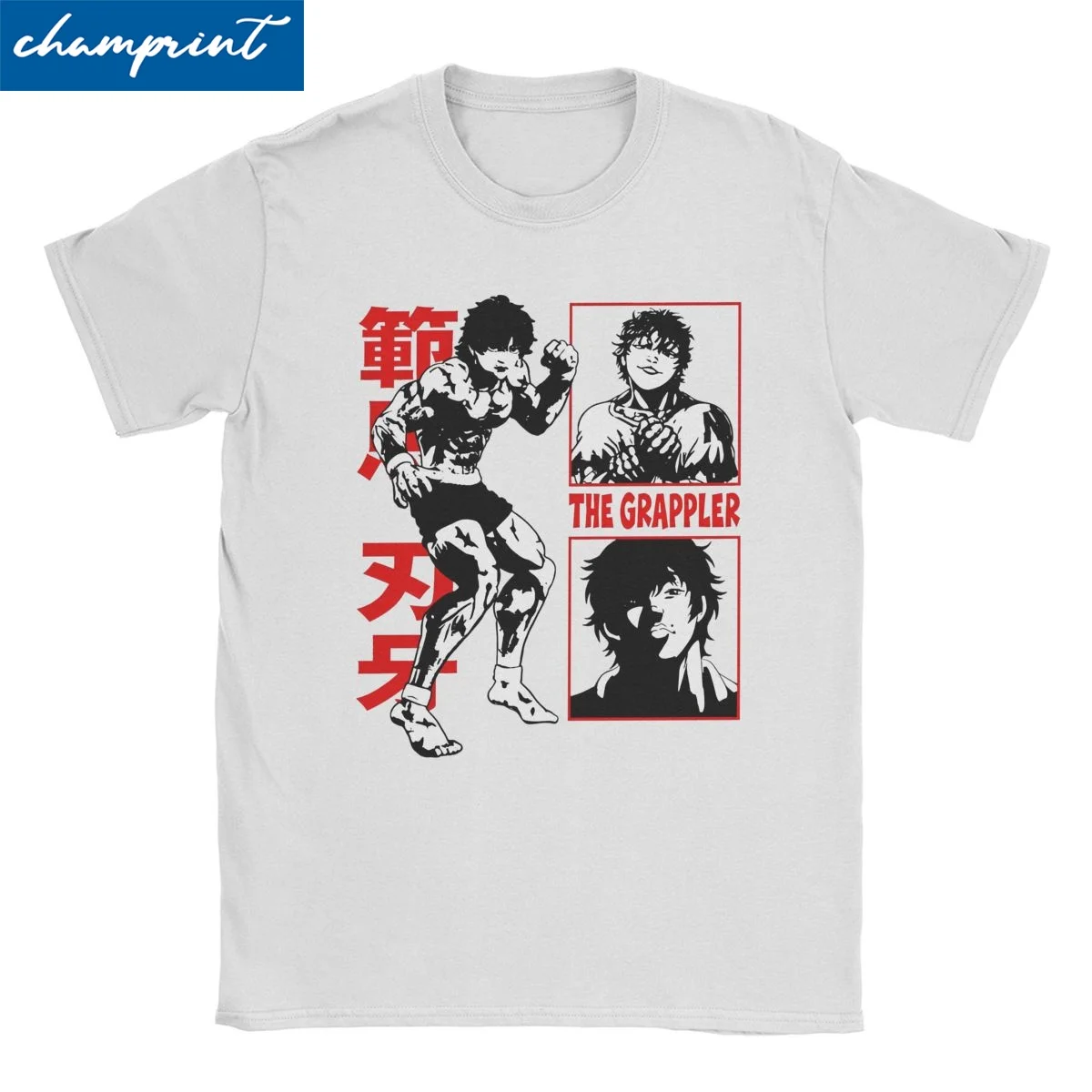 Men Women's T-Shirt Baki The Grappler Hanma Anime Fun Cotton Tee Shirt Short Sleeve Martial Arts T Shirts Crew Neck Tops Graphic