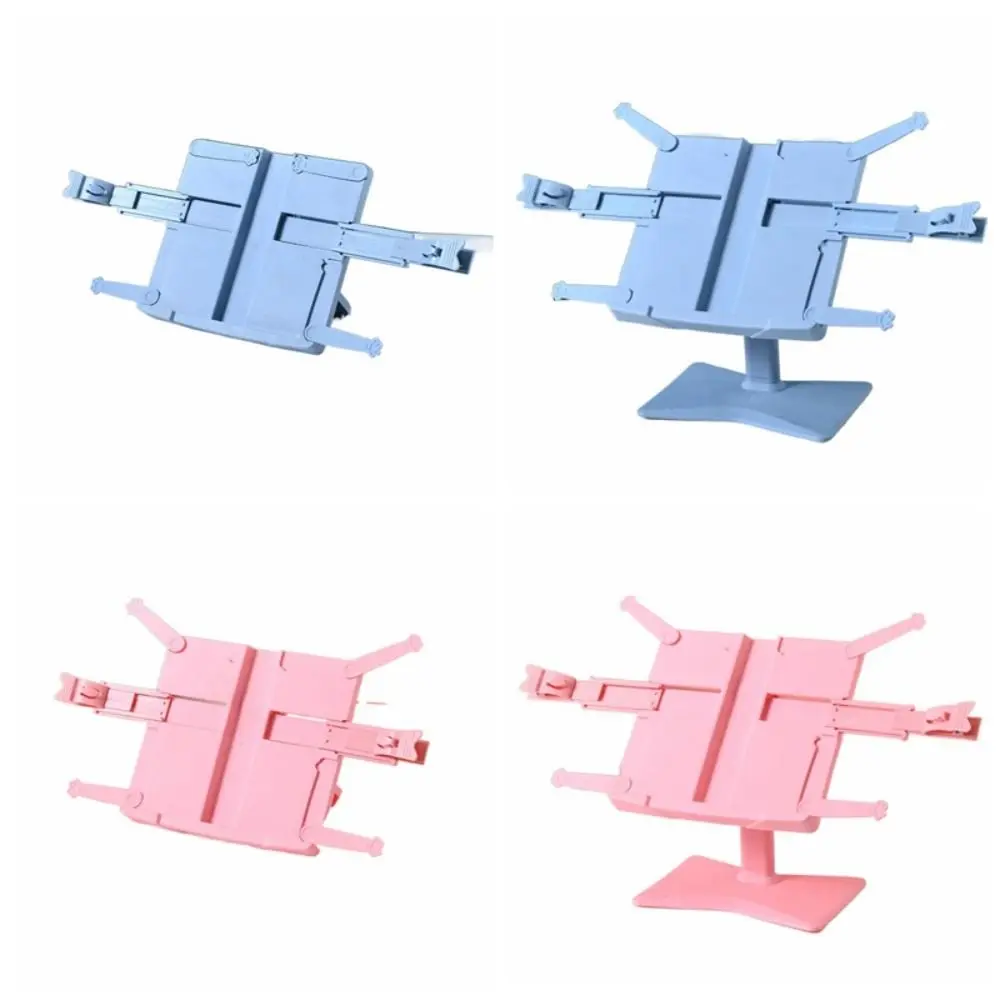 Adjustable Angle Lifting Landing Book Stand Extendable with Clip Reading Bookshelf Anti-slip Mat Plastic Book Holder Pad