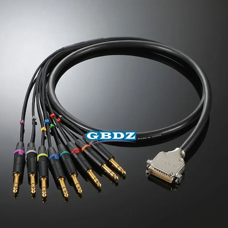 Np2x NP3X-B grande 2 / 3 pólo de inserção reta áudio 6.35mm estéreo trs plug banhado a ouro/prata e série de anel colorido NP3X-B