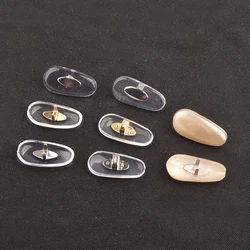 100pcs PVC Eyewear Glasses Nose Pads Eyeglasses Repair Nose Pad Accessory Clip On Push In Style