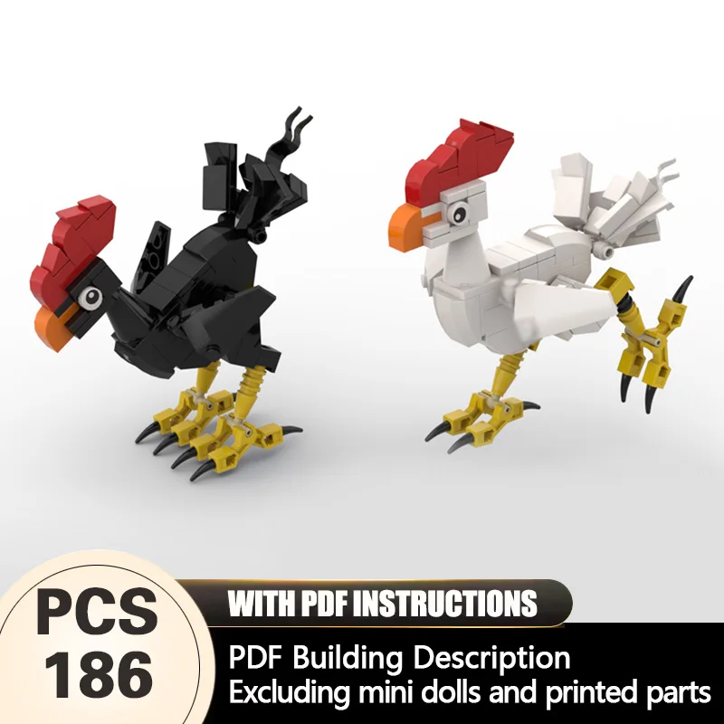 

Creators Animal Series Model MOC Building Bricks Oversized Chickens Modular Technology Gifts Holiday Assemble Children Toys Suit