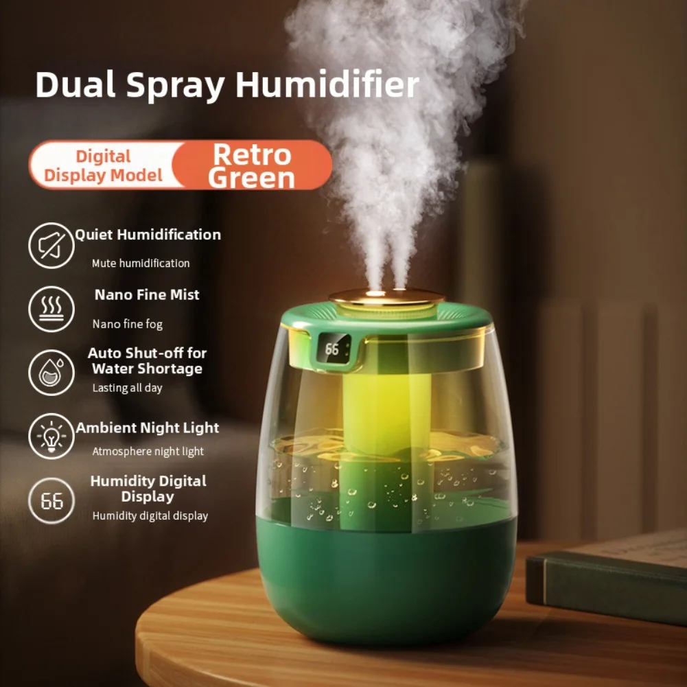 

360 Coverage Desktop Humidifier DC5V 2A Power 360 Mist Distribution USB Desktop Humidifier Humidifier Material PC