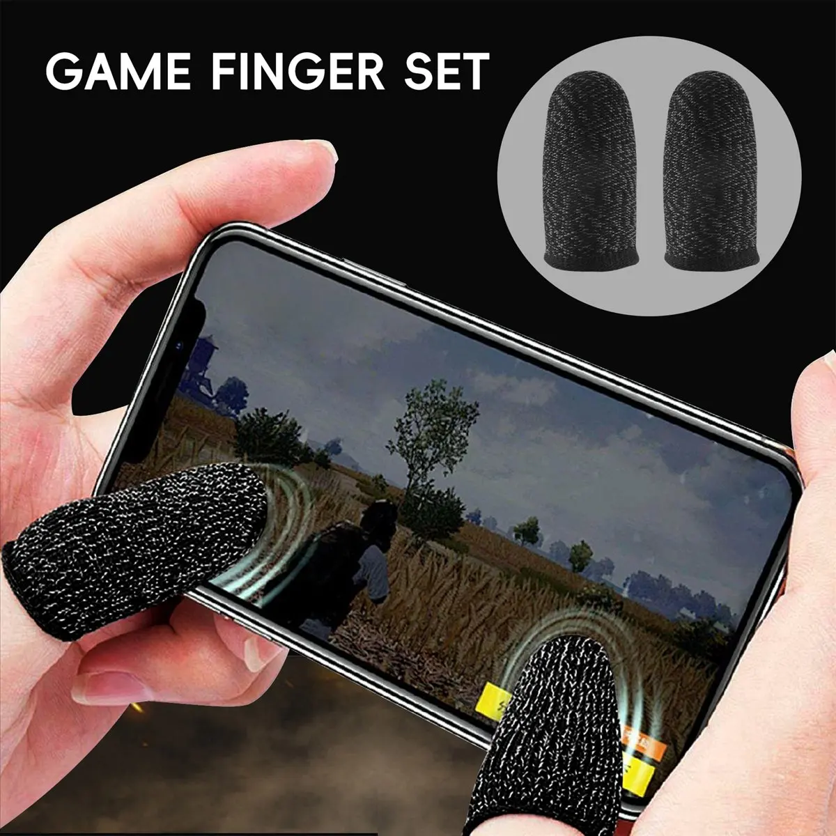 A49T Gaming Finger Grips Mobile Games Non-Slip Anti-Sweat Contact Screen Gloves Suitable for PUPG Mobile Games Finger Glove