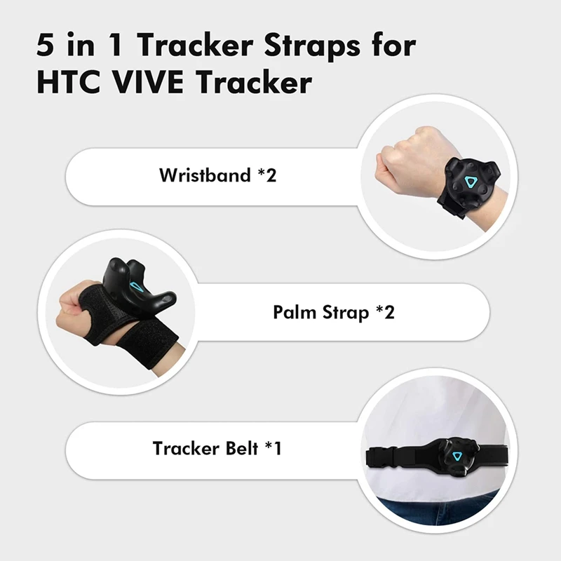 Cinturón de seguimiento de VR, correas de rastreador y correas de palma para HTC Vive System Tracker Putters-cinturones y correas ajustables para cintura