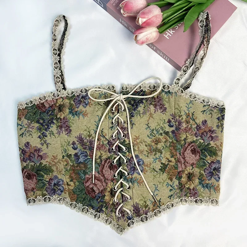 Элегантный корсет, топы, женское нижнее белье, клубная одежда с принтом Лолиты, женские блузки под грудью, сексуальное бюстье, винтажные вечерние женские бюстгальтеры Y2k