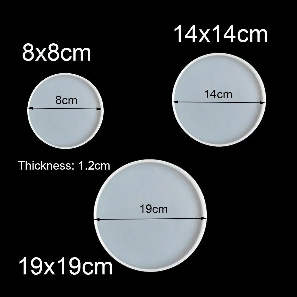 DIY Craft Pendant Agate Cup Mad Fluid Arts Coaster Mold Round Jewelry Making Mould Epoxy Resin Casting Molds