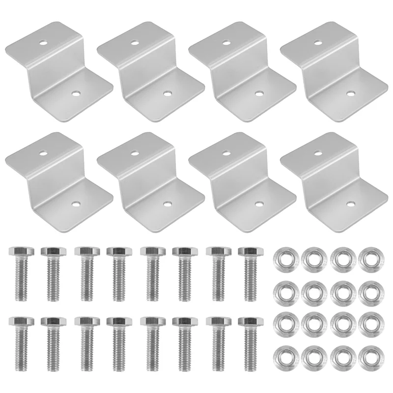 J1UL1N 8Pcs Solar Panel Mounting Bracket Z Style Aluminum Alloy Roof Support Caravan Solar System Installation Accessories