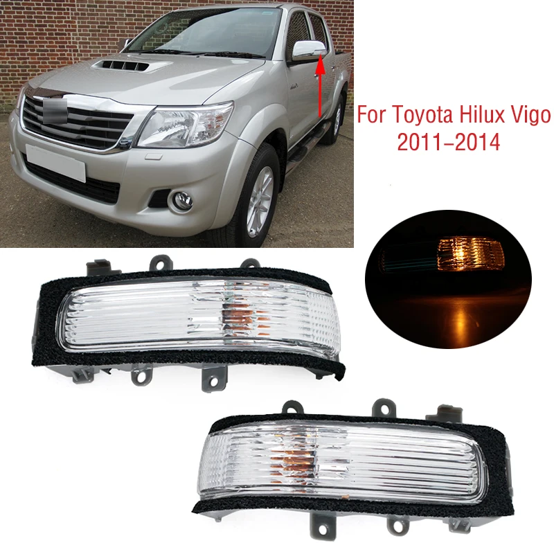 For Toyota Hilux Vigo 2011 2012 2013 2014 Car Outside Wing Door Side Mirror Turn Signal Light Rearview Mirror Indicator Lamp