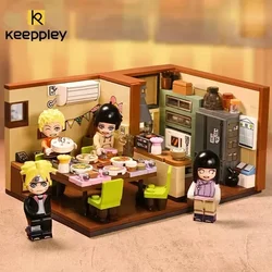 Keeppley Naruto Anime Surrounding Building Blocks Himawari Uzumaki's Birthday Assembly Model Children's Toy Birthday Gift